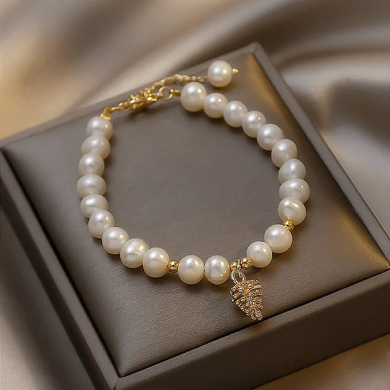 Irregular Freshwater Pearl Summer Fruit Pendant Bracelet