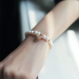 Irregular Freshwater Pearl Summer Fruit Pendant Bracelet