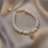 Irregular Freshwater Pearl Summer Fruit Pendant Bracelet