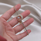 Korea Jewelry 14K Zircon Star Moon Stretch Adjustable Bracelet Girl Gift