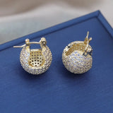Korea Jewelry 14K Plating Zircon Earrings Women's Daily Accessories
