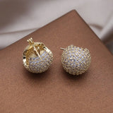 Korea Jewelry 14K Plating Zircon Earrings Women's Daily Accessories