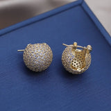 Korea Jewelry 14K Plating Zircon Earrings Women's Daily Accessories