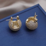 Korea Jewelry 14K Plating Zircon Earrings Women's Daily Accessories
