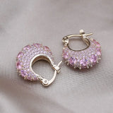 Korea Jewelry Set Zircon U-shaped Earrings Women's Daily Accessories