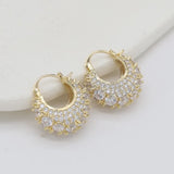 Korea Jewelry Set Zircon U-shaped Earrings Women's Daily Accessories