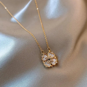 Korea Jewelry 14K Plating Heart Shell Pendant Necklace Women