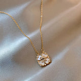 Korea Jewelry 14K Plating Heart Shell Pendant Necklace Women