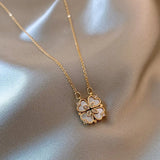 Korea Jewelry 14K Plating Heart Shell Pendant Necklace Women