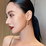 Korea Jewelry Heart Pendant Tassel Earrings Women Prom Party Earrings