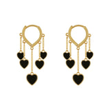 Korea Jewelry Heart Pendant Tassel Earrings Women Prom Party Earrings