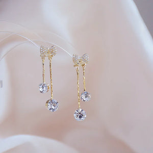 Korean Two-wear Rhinestone Earrings for Woman Holiday