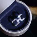 Korea Zircon Geometric Rings Women's Opening Adjustable Rings
