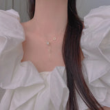 Korea Jewelry Geometric Waist Round Pendant Necklace Women's Party