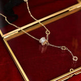 Korea Jewelry Geometric Waist Round Pendant Necklace Women's Party