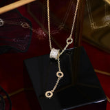 Korea Jewelry Geometric Waist Round Pendant Necklace Women's Party