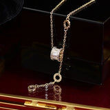 Korea Jewelry Geometric Waist Round Pendant Necklace Women's Party