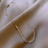 Korea Zircon Necklace Adjustable Clavicle Necklace
