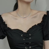 Korea Zircon Necklace Adjustable Clavicle Necklace