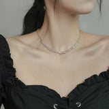 Korea Zircon Necklace Adjustable Clavicle Necklace