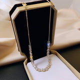Korea Zircon Necklace Adjustable Clavicle Necklace
