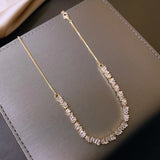 Korea Zircon Necklace Adjustable Clavicle Necklace
