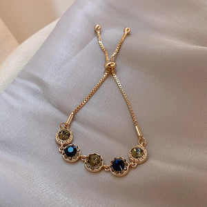 Korea Jewelry Retro Round Crystal Bracelet Women's