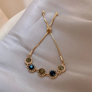 Korea Jewelry Retro Round Crystal Bracelet Women's