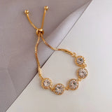 Korea Jewelry Retro Round Crystal Bracelet Women's