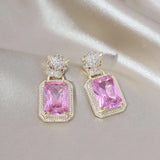 Korea Jewelry Zircon Leopard Crystal Earrings - Women's Work Accessories