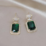 Korea Jewelry Zircon Leopard Crystal Earrings - Women's Work Accessories
