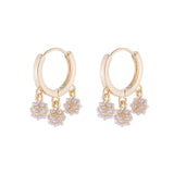 Korea Jewelry 14K Real Plating Tassel Pendant Earrings