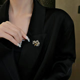 Korea Jewelry Zircon Leaf Tree Brooch Women Wedding Party Brooch