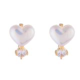 Korea Jewelry Mermaid Ji Pearl Zircon Earrings Women's Accessories