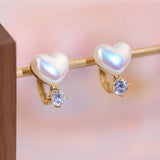 Korea Jewelry Mermaid Ji Pearl Zircon Earrings Women's Accessories