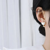 Korea Jewelry Mermaid Ji Pearl Zircon Earrings Women's Accessories
