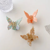 Vintage Women Hairpins Acrylic Butterfly Claw Clips