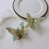 Vintage Women Hairpins Acrylic Butterfly Claw Clips