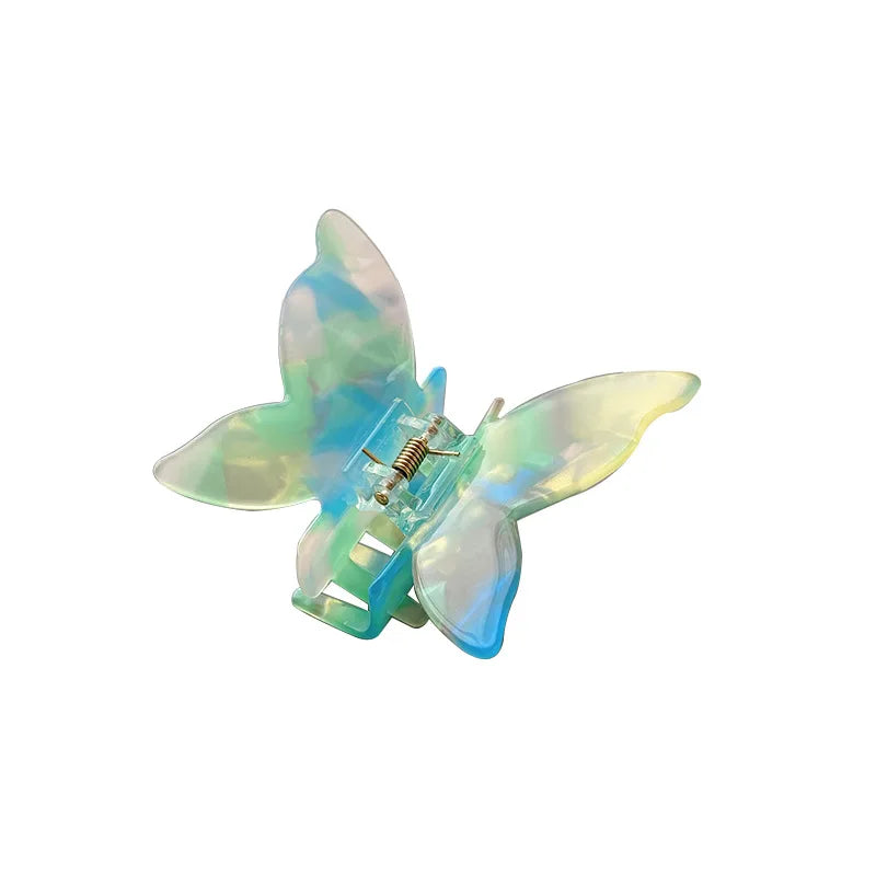 Vintage Women Hairpins Acrylic Butterfly Claw Clips