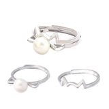 Korean Pearl Ring Mountings S925 Silver DIY Jewelry Accessory
