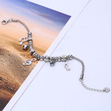 Korea Stainless Steel Musical Note Charms Bracelets Romantic Style