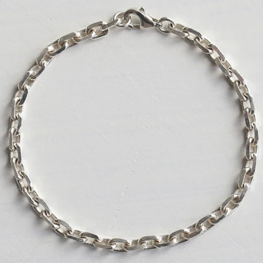 Korea Style 925 Sterling Silver Cross Chain Bracelet for Women