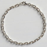 Korea Style 925 Sterling Silver Cross Chain Bracelet for Women