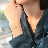 Korea Style 925 Silver Moon Bracelet for Women
