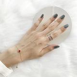 925 Silver Bracelet Red Zircon Women Jewelry