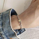 Korean Style 925 Sterling Silver Smile Face Bracelet for Women