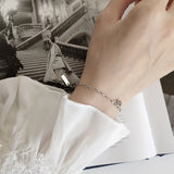 925 Silver Smile Face Pendant Bracelet for Women