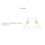 Korean Style 925 Silver Coins Tassel Earrings