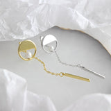 925 Silver Tassel Geometric Stud Earring for Women