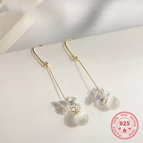 Korea Style 925 Sterling Silver Opal Stud Earring for Women